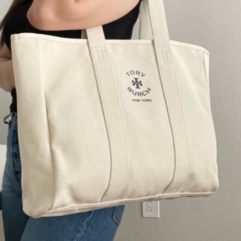Tory Burch Large Canvas Tote Bag